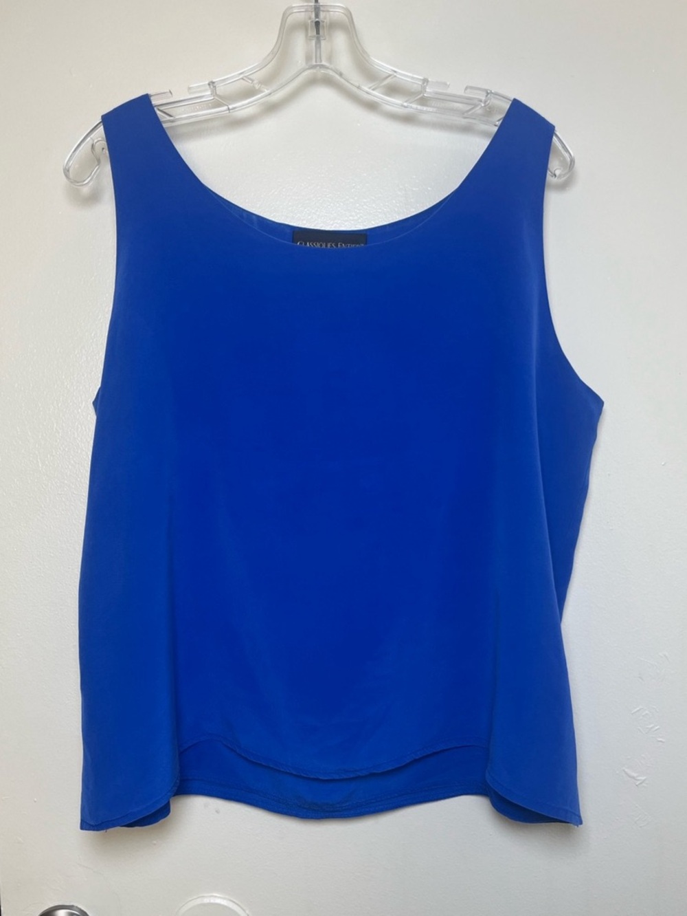 Classiques Entier Silk Camisole Tank Top Chiffon Blouse Vibrant Blue 16